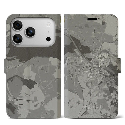 【スライゴ（アイルランド）】地図柄iPhoneケース（手帳タイプ）