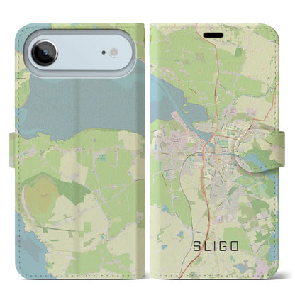 【スライゴ（アイルランド）】地図柄iPhoneケース（手帳タイプ）