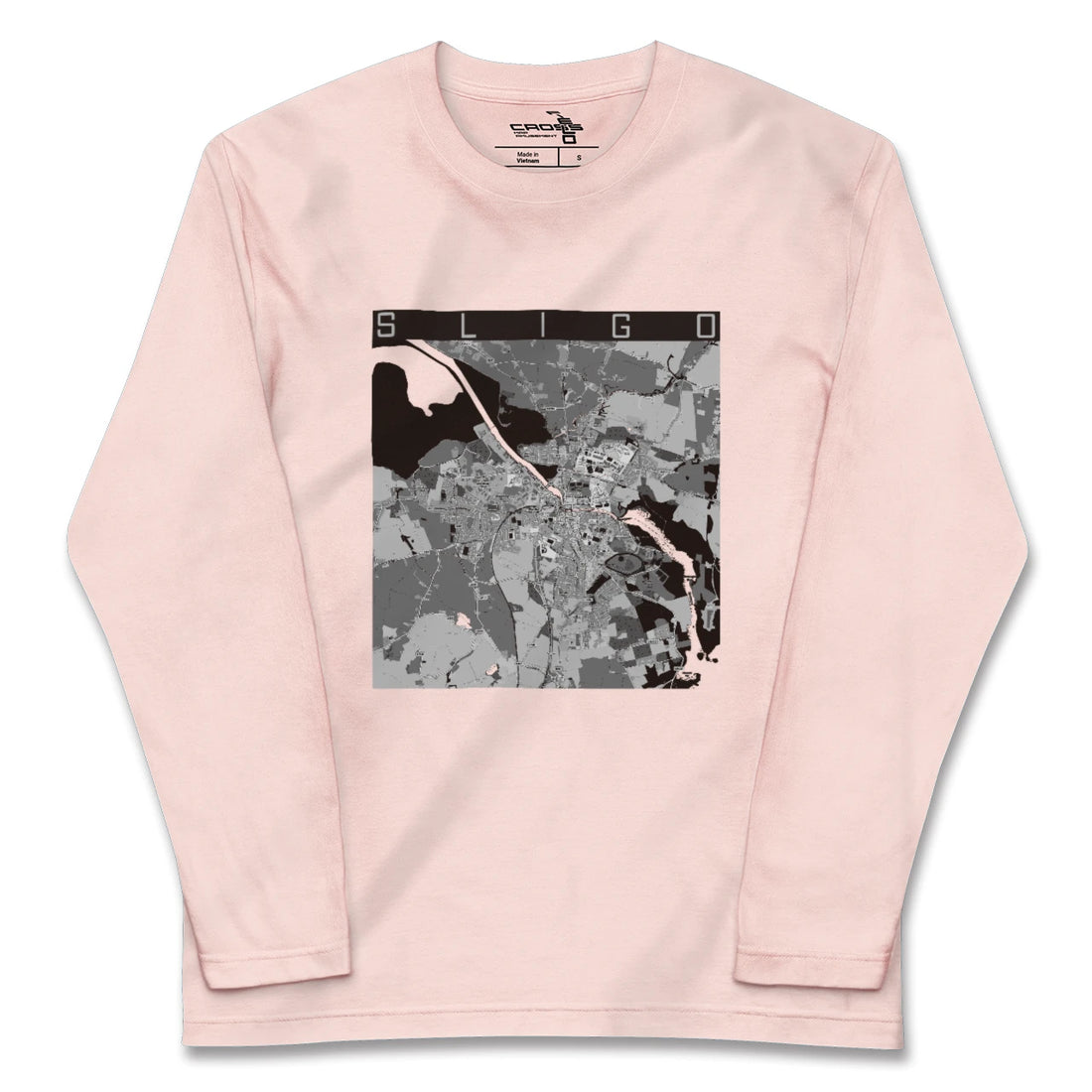 【スライゴ（アイルランド）】地図柄ロングスリーブTシャツ