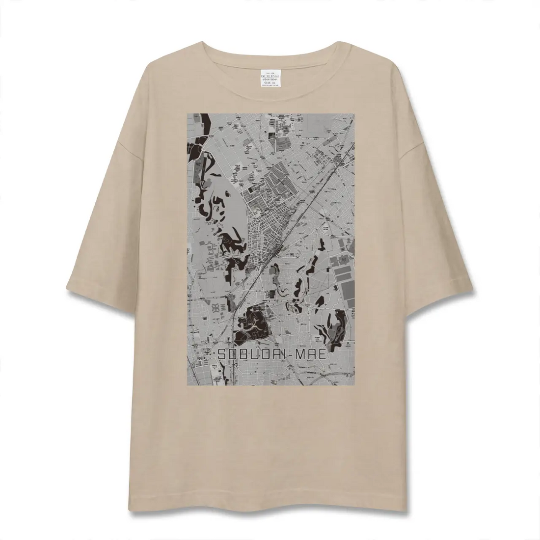 【相武台前（神奈川県）】地図柄ビッグシルエットTシャツ