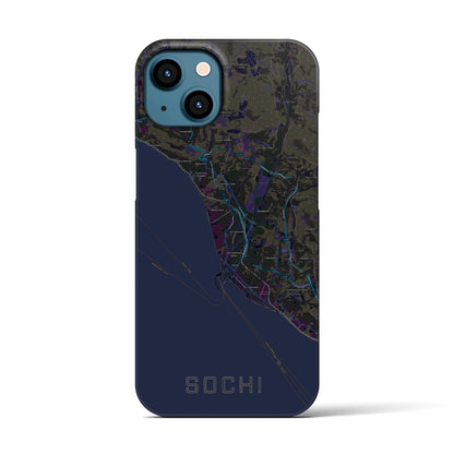 【ソチ（ロシア）】地図柄iPhoneケース（バックカバータイプ）