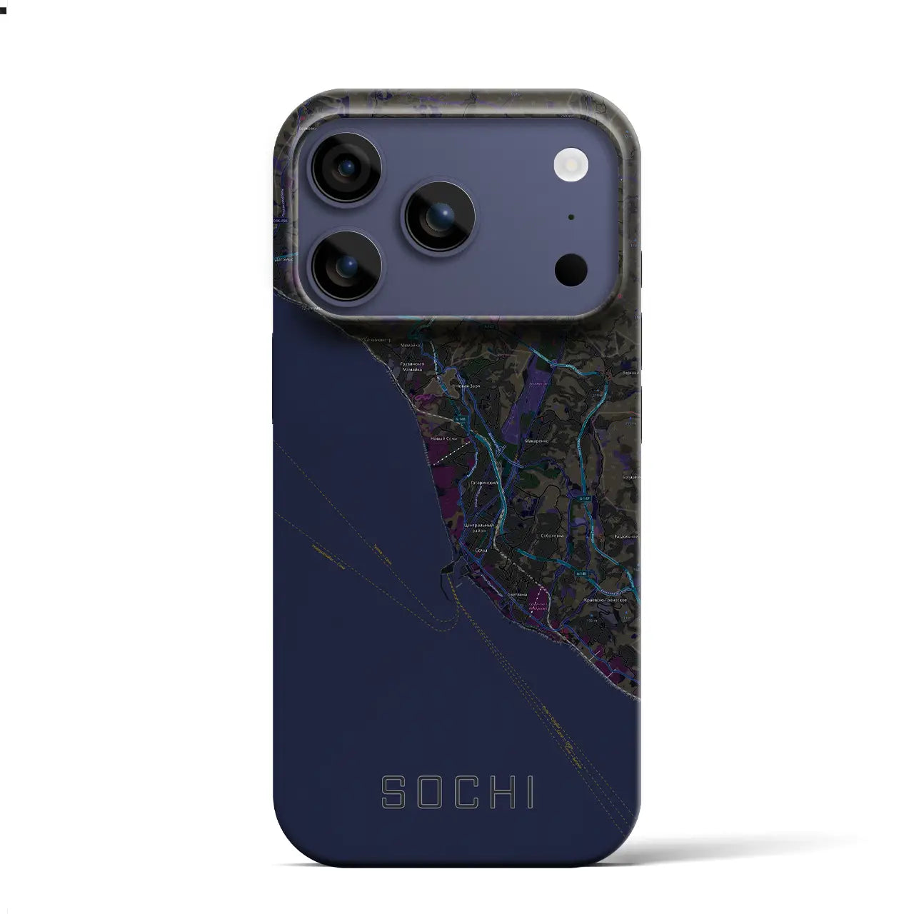 【ソチ（ロシア）】地図柄iPhoneケース（バックカバータイプ）