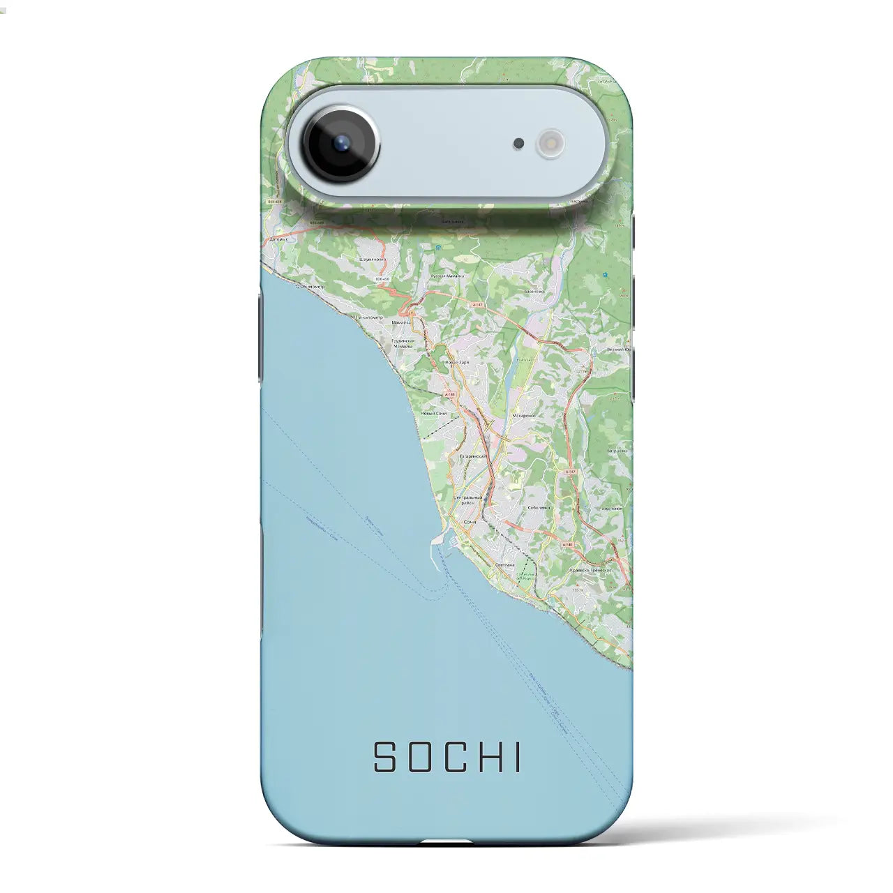 【ソチ（ロシア）】地図柄iPhoneケース（バックカバータイプ）ナチュラル・iPhone 17 Pro Max 用