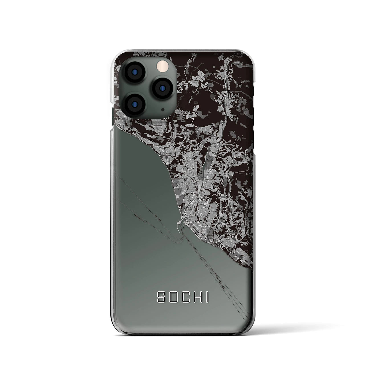 【ソチ（ロシア）】地図柄iPhoneケース（クリアタイプ）