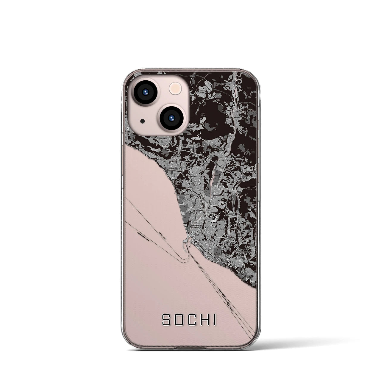【ソチ（ロシア）】地図柄iPhoneケース（クリアタイプ）