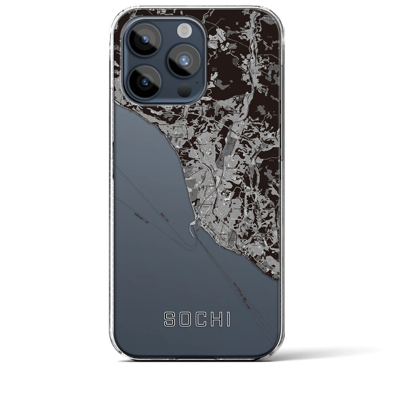 【ソチ（ロシア）】地図柄iPhoneケース（クリアタイプ）