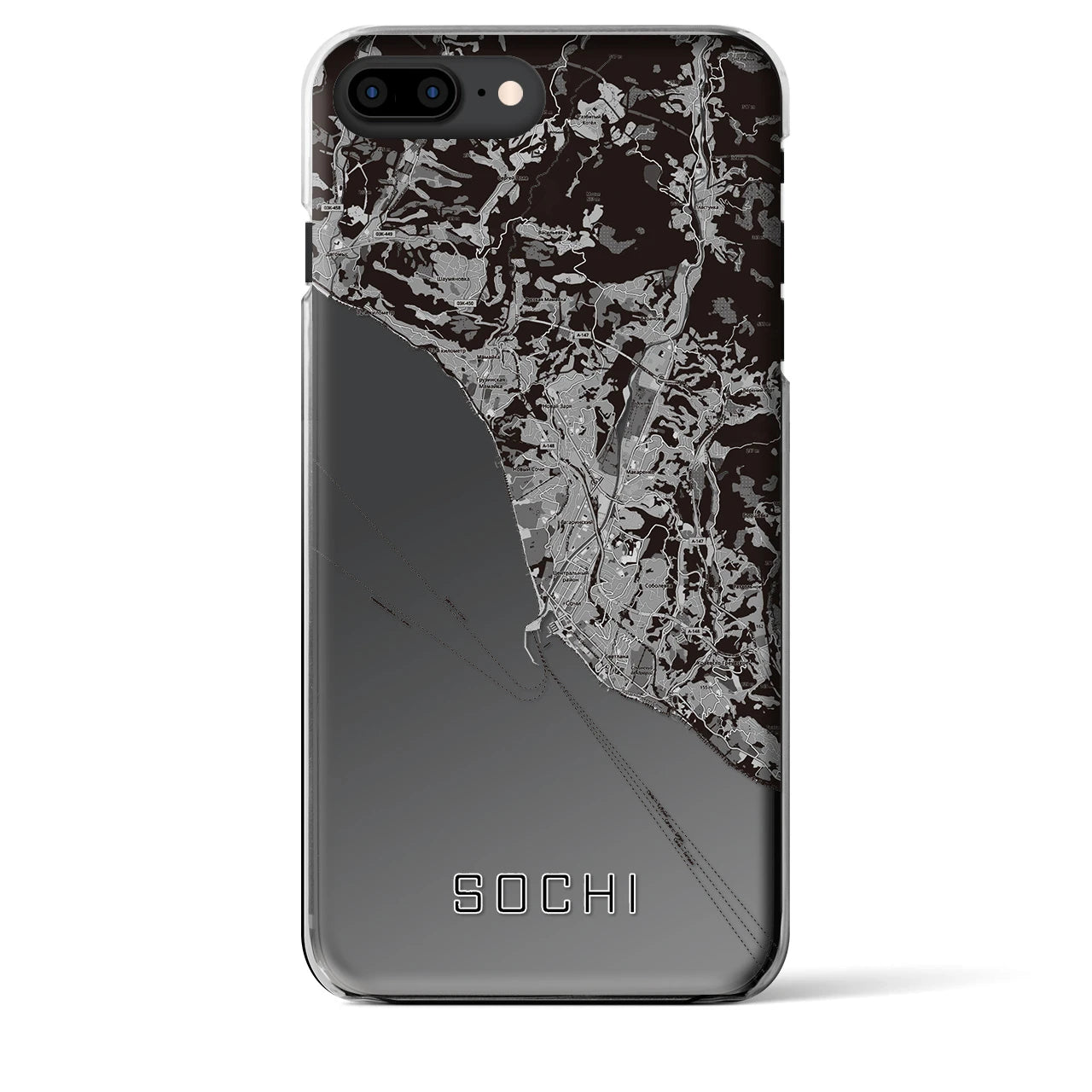 【ソチ（ロシア）】地図柄iPhoneケース（クリアタイプ）