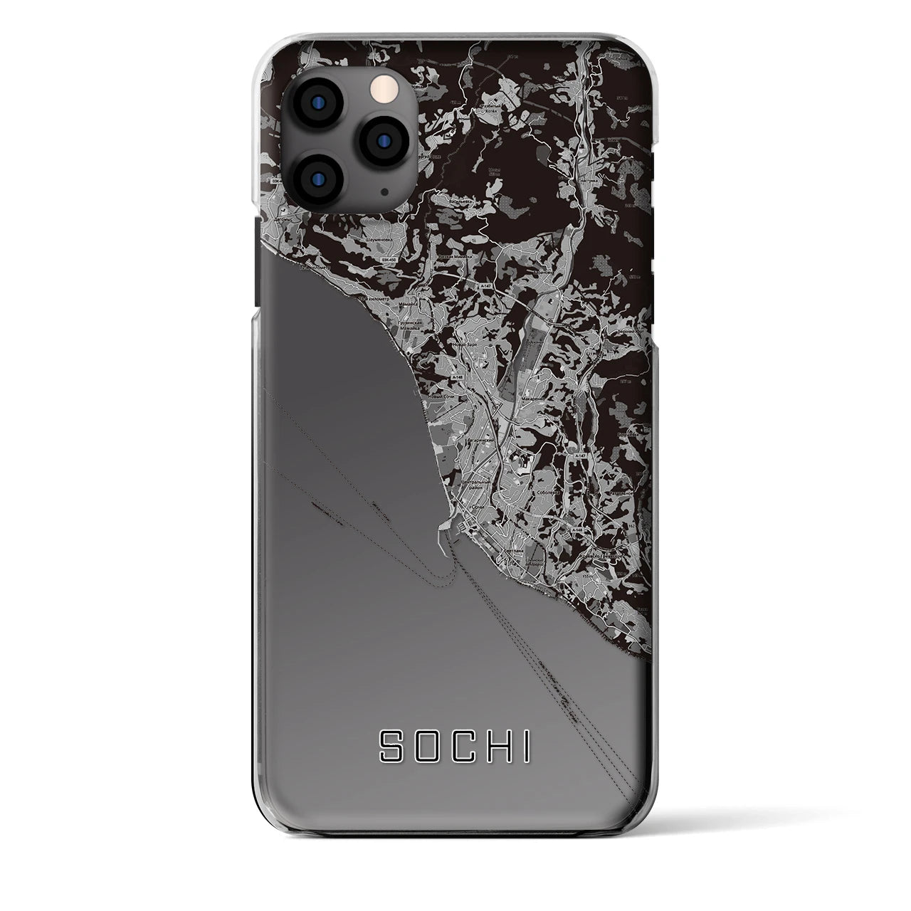 【ソチ（ロシア）】地図柄iPhoneケース（クリアタイプ）