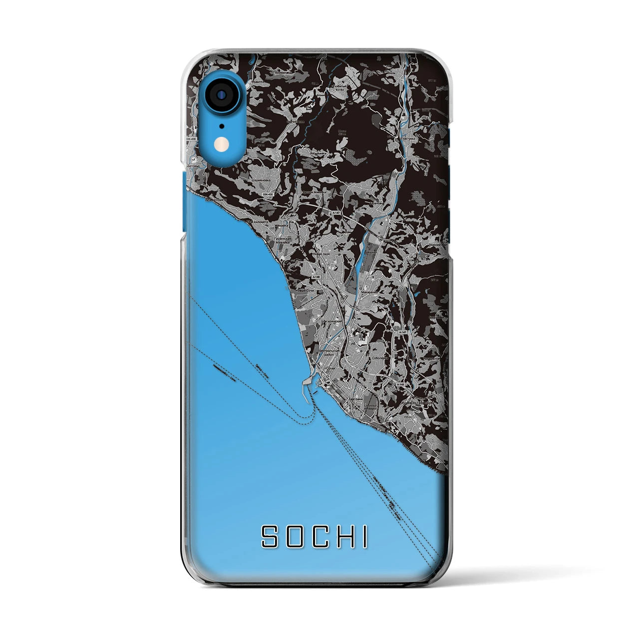 【ソチ（ロシア）】地図柄iPhoneケース（クリアタイプ）