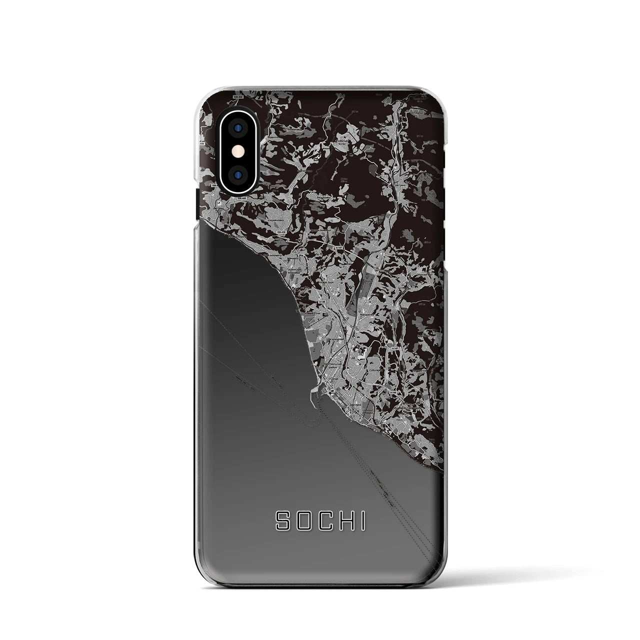 【ソチ（ロシア）】地図柄iPhoneケース（クリアタイプ）