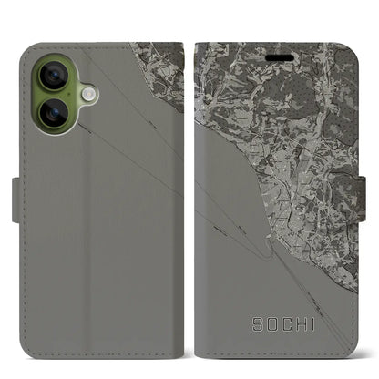 【ソチ（ロシア）】地図柄iPhoneケース（手帳タイプ）