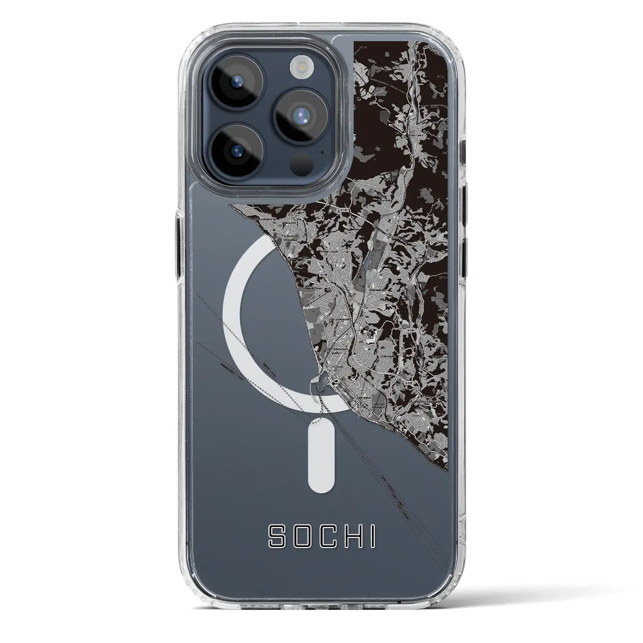 【ソチ（ロシア）】地図柄iPhoneケース（MagSafeタイプ）