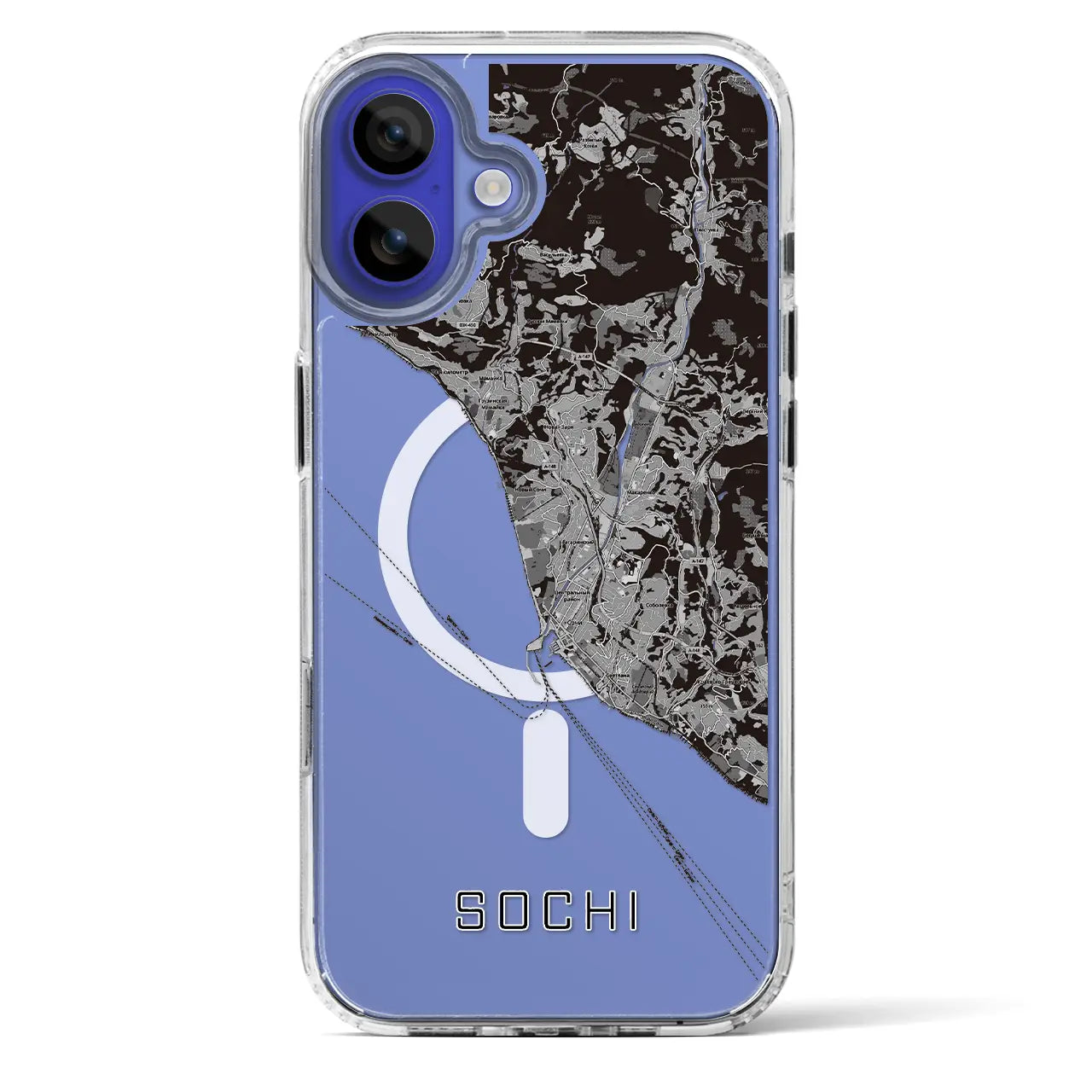 【ソチ（ロシア）】地図柄iPhoneケース（MagSafeタイプ）