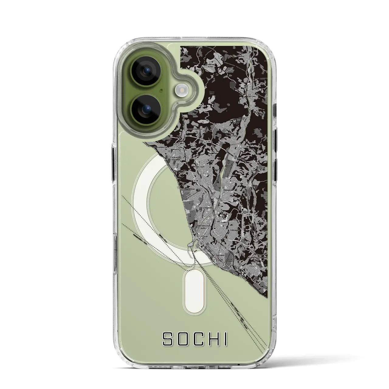 【ソチ（ロシア）】地図柄iPhoneケース（MagSafeタイプ）