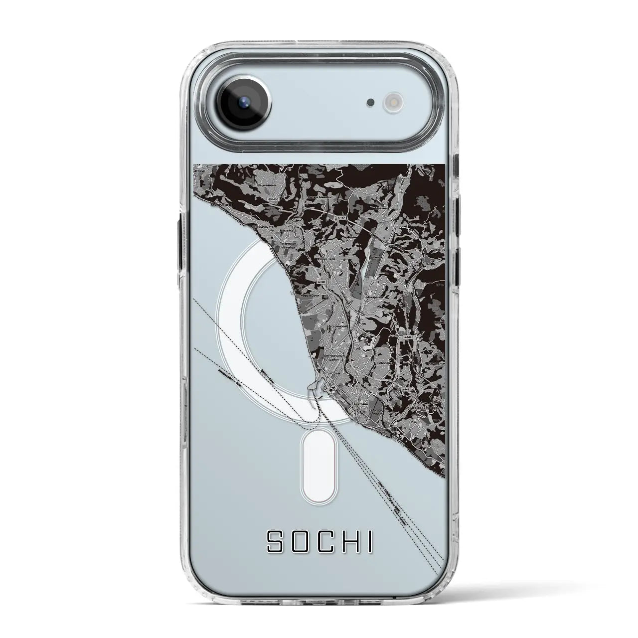 【ソチ（ロシア）】地図柄iPhoneケース（MagSafeタイプ）
