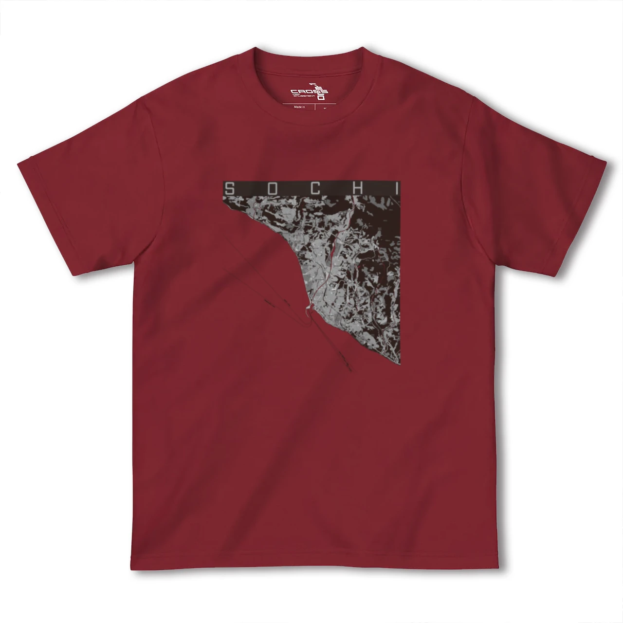【ソチ（ロシア）】地図柄ヘビーウェイトTシャツ