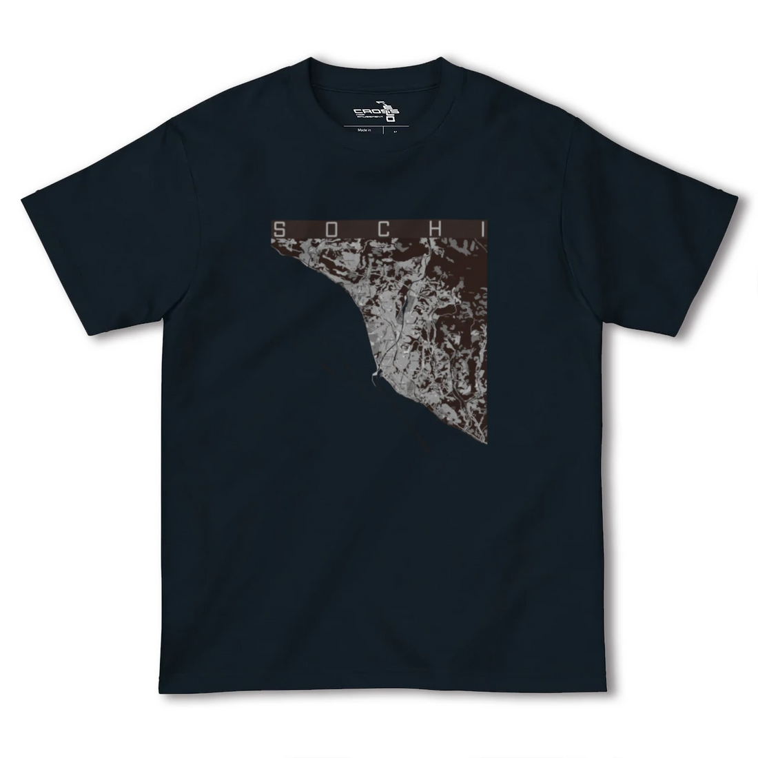 【ソチ(ロシア)】地図柄ヘビーウェイトTシャツ