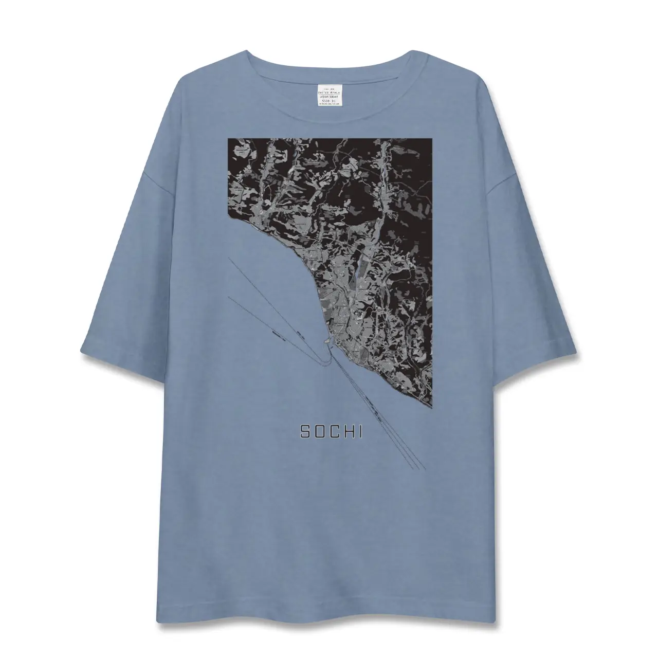 【ソチ（ロシア）】地図柄ビッグシルエットTシャツ