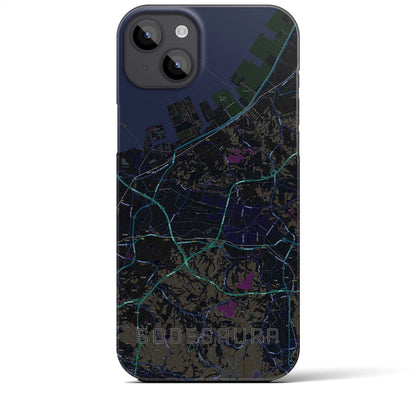 【袖ケ浦（千葉県）】地図柄iPhoneケース（バックカバータイプ）