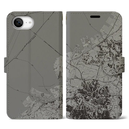 【袖ケ浦（千葉県）】地図柄iPhoneケース（手帳タイプ）