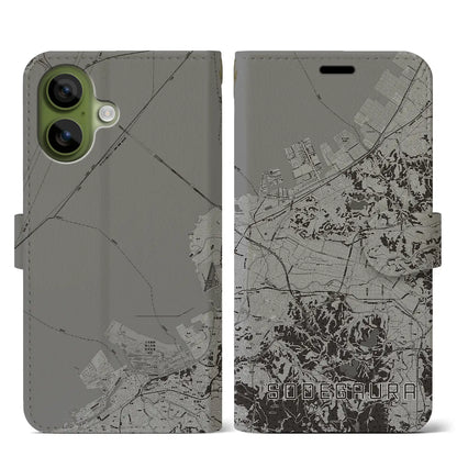 【袖ケ浦（千葉県）】地図柄iPhoneケース（手帳タイプ）