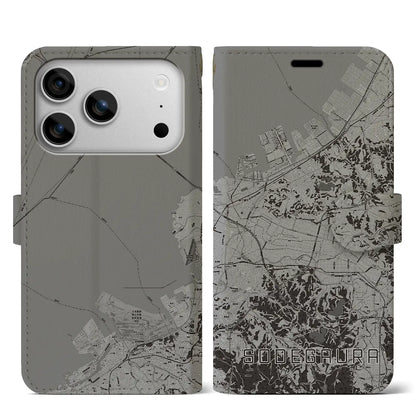 【袖ケ浦（千葉県）】地図柄iPhoneケース（手帳タイプ）