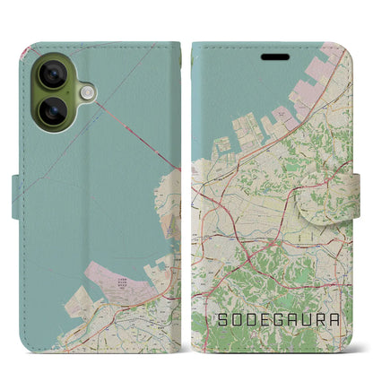 【袖ケ浦（千葉県）】地図柄iPhoneケース（手帳タイプ）