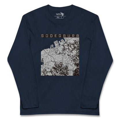 【袖ケ浦（千葉県）】地図柄ロングスリーブTシャツ