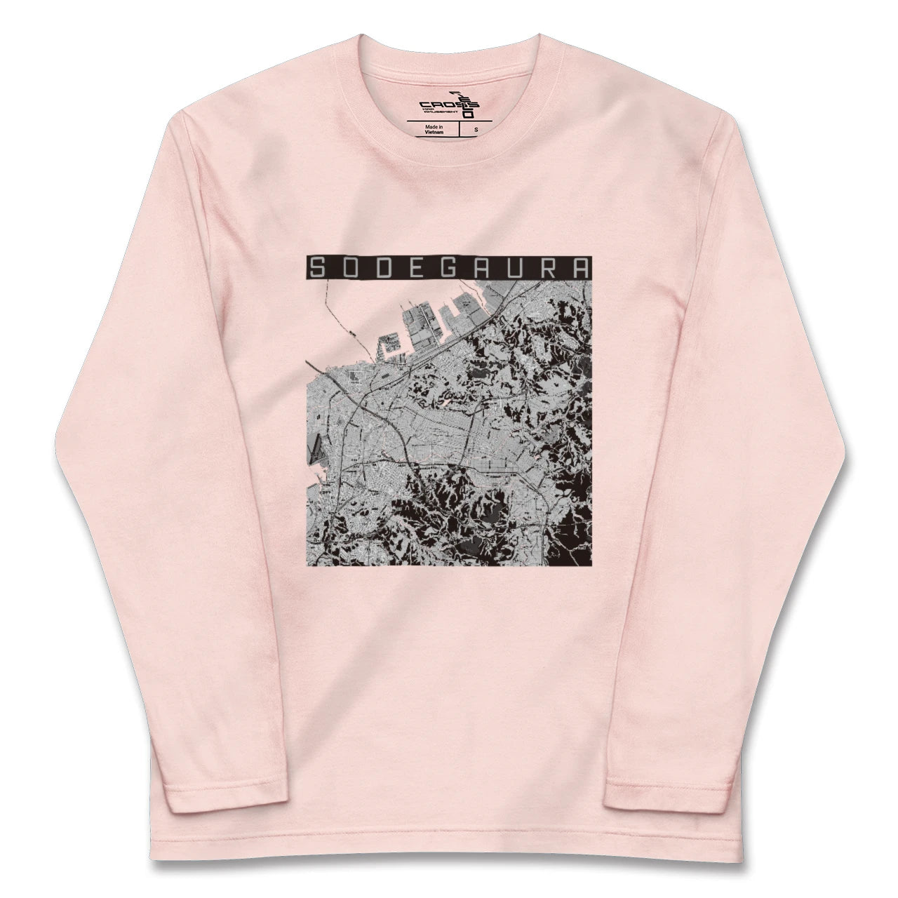 【袖ケ浦（千葉県）】地図柄ロングスリーブTシャツ