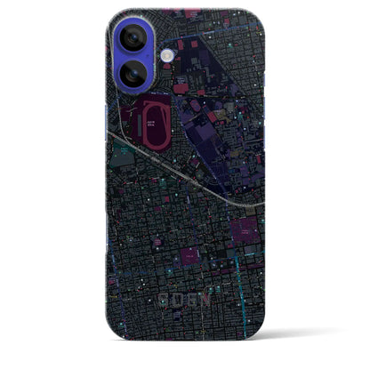 【桑園（北海道）】地図柄iPhoneケース（バックカバータイプ）