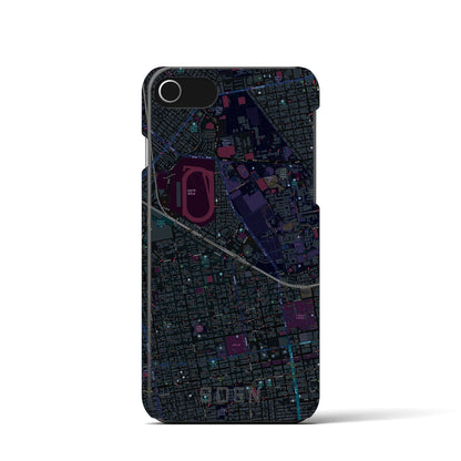 【桑園（北海道）】地図柄iPhoneケース（バックカバータイプ）