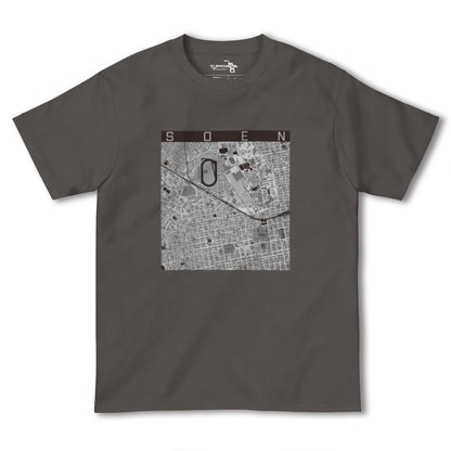【桑園（北海道）】地図柄ヘビーウェイトTシャツ