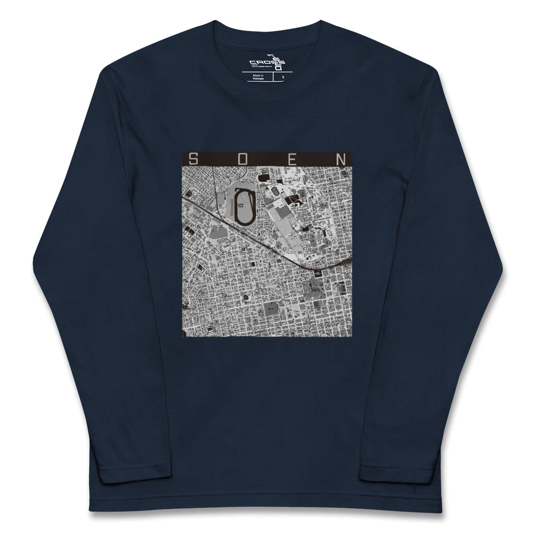 【桑園（北海道）】地図柄ロングスリーブTシャツ