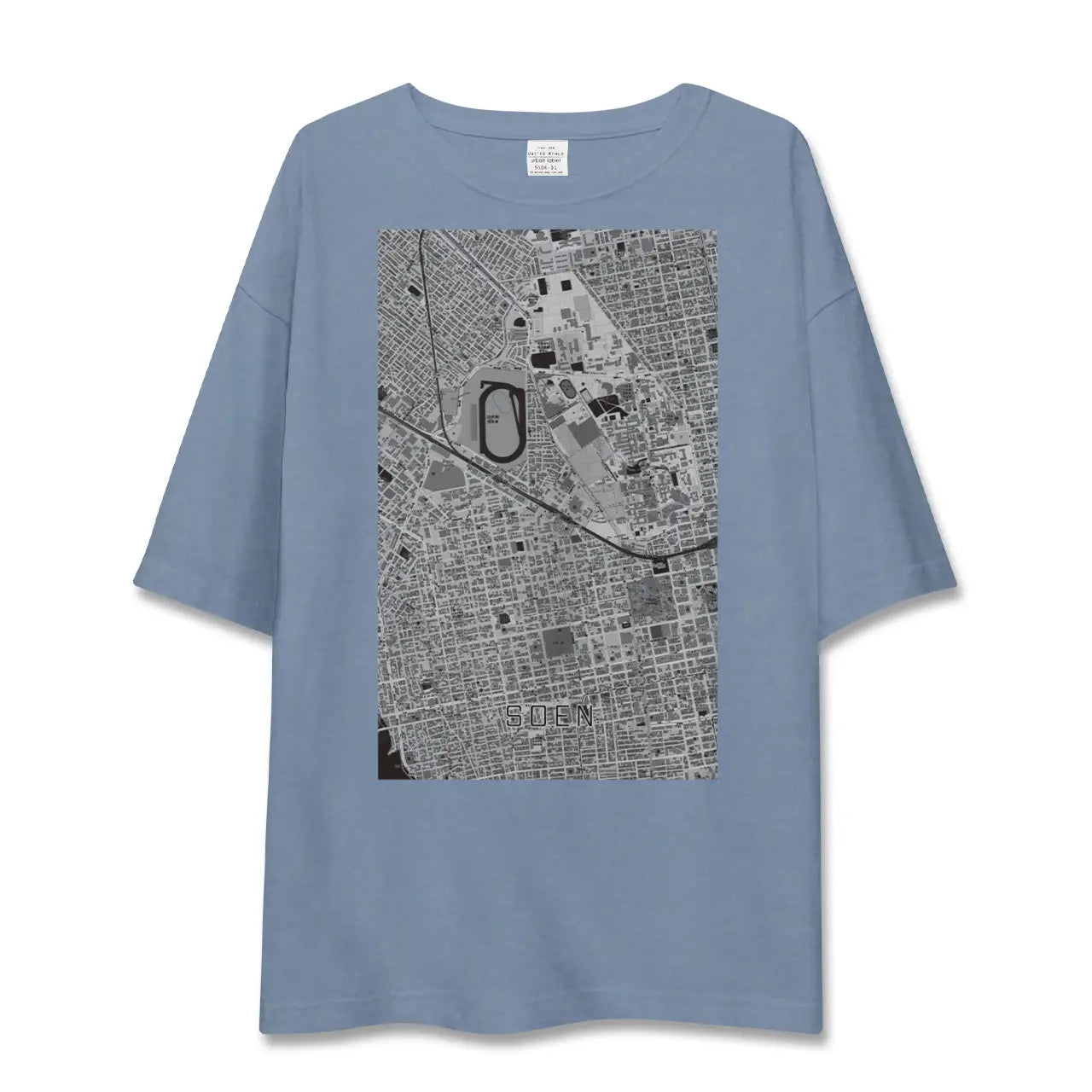 【桑園（北海道）】地図柄ビッグシルエットTシャツ