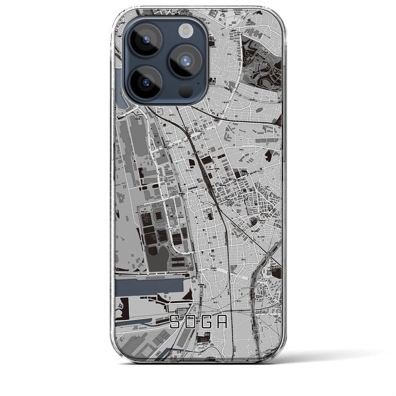 【蘇我（千葉県）】地図柄iPhoneケース（クリアタイプ）