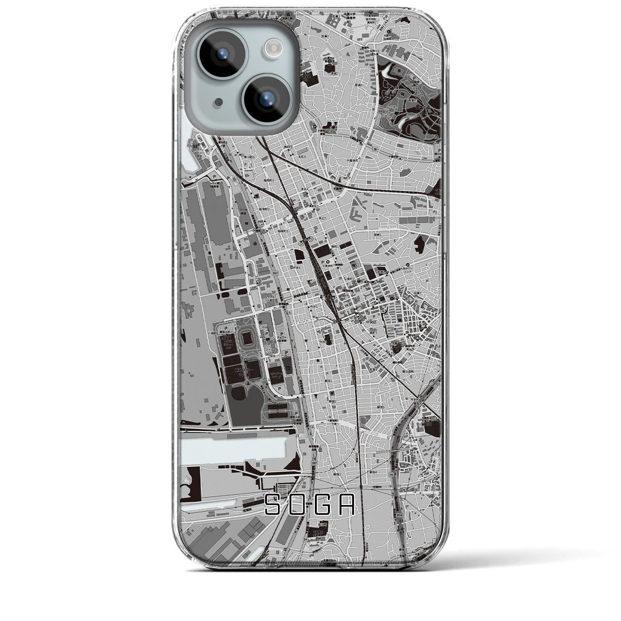 【蘇我（千葉県）】地図柄iPhoneケース（クリアタイプ）