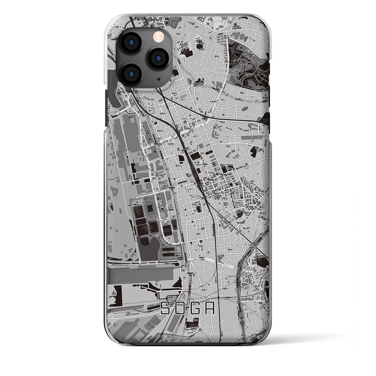 【蘇我（千葉県）】地図柄iPhoneケース（クリアタイプ）