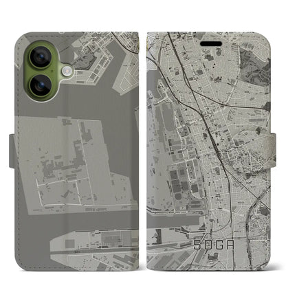 【蘇我（千葉県）】地図柄iPhoneケース（手帳タイプ）