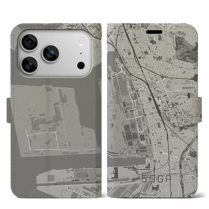 【蘇我（千葉県）】地図柄iPhoneケース（手帳タイプ）