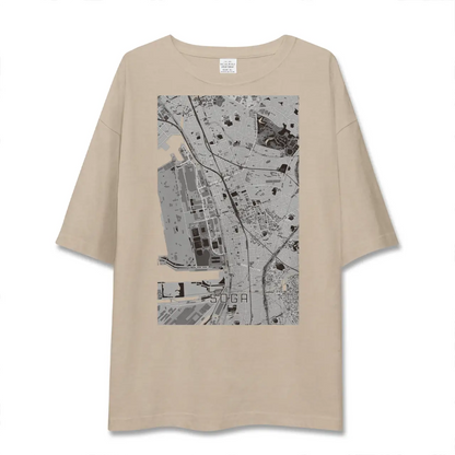 【蘇我（千葉県）】地図柄ビッグシルエットTシャツ