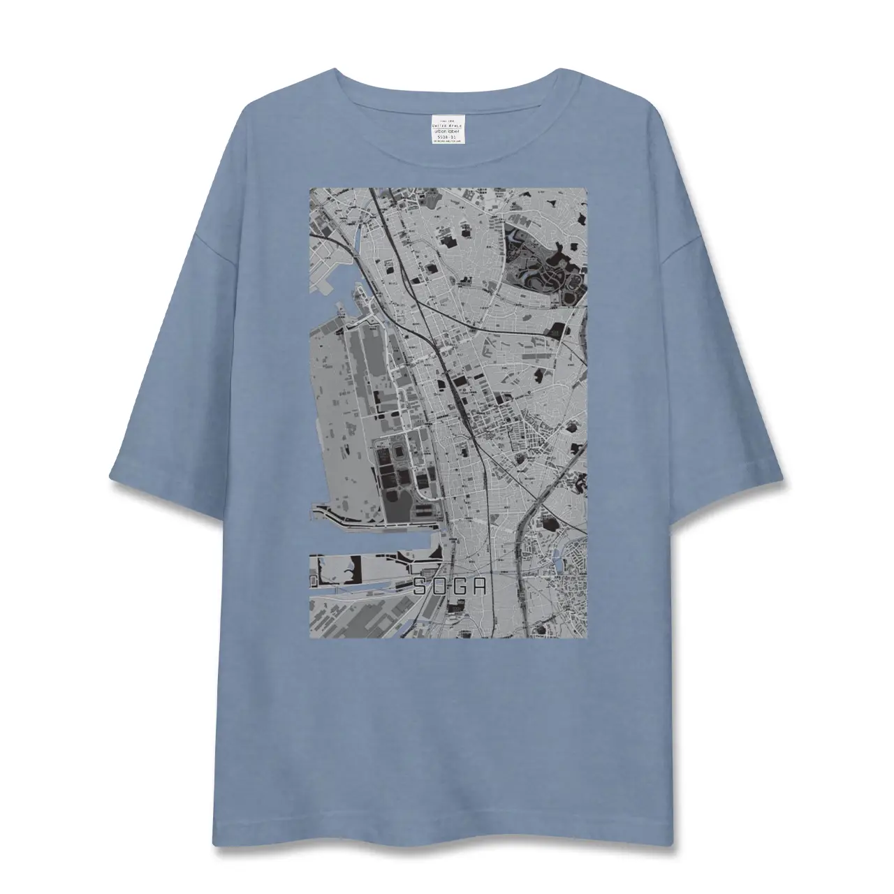 【蘇我（千葉県）】地図柄ビッグシルエットTシャツ