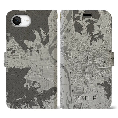 【総社（岡山県）】地図柄iPhoneケース（手帳タイプ）