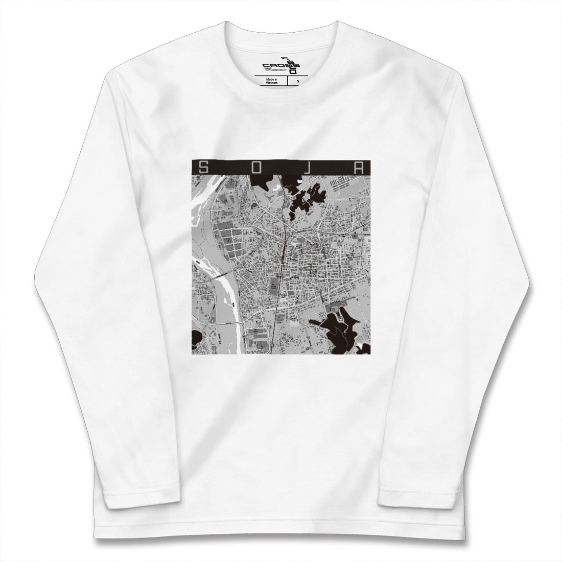 【総社(岡山県)】地図柄ロングスリーブTシャツ