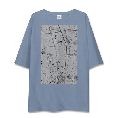 【草加（埼玉県）】地図柄ビッグシルエットTシャツ