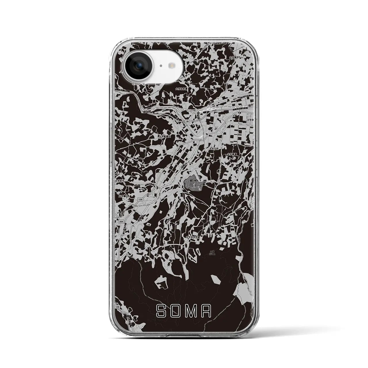 【相馬（青森県）】地図柄iPhoneケース（クリアタイプ）