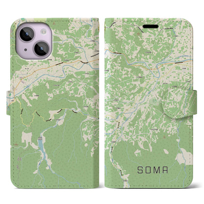 【相馬（青森県）】地図柄iPhoneケース（手帳タイプ）