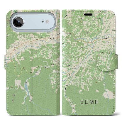 【相馬（青森県）】地図柄iPhoneケース（手帳タイプ）