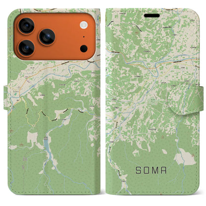 【相馬（青森県）】地図柄iPhoneケース（手帳タイプ）