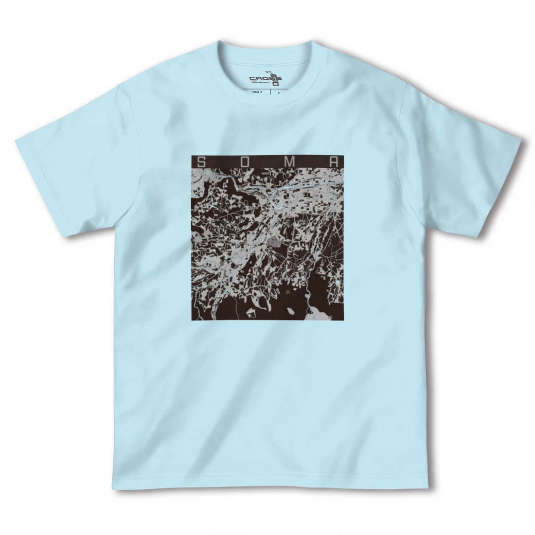 【相馬(青森県)(青森県)】地図柄ヘビーウェイトTシャツ