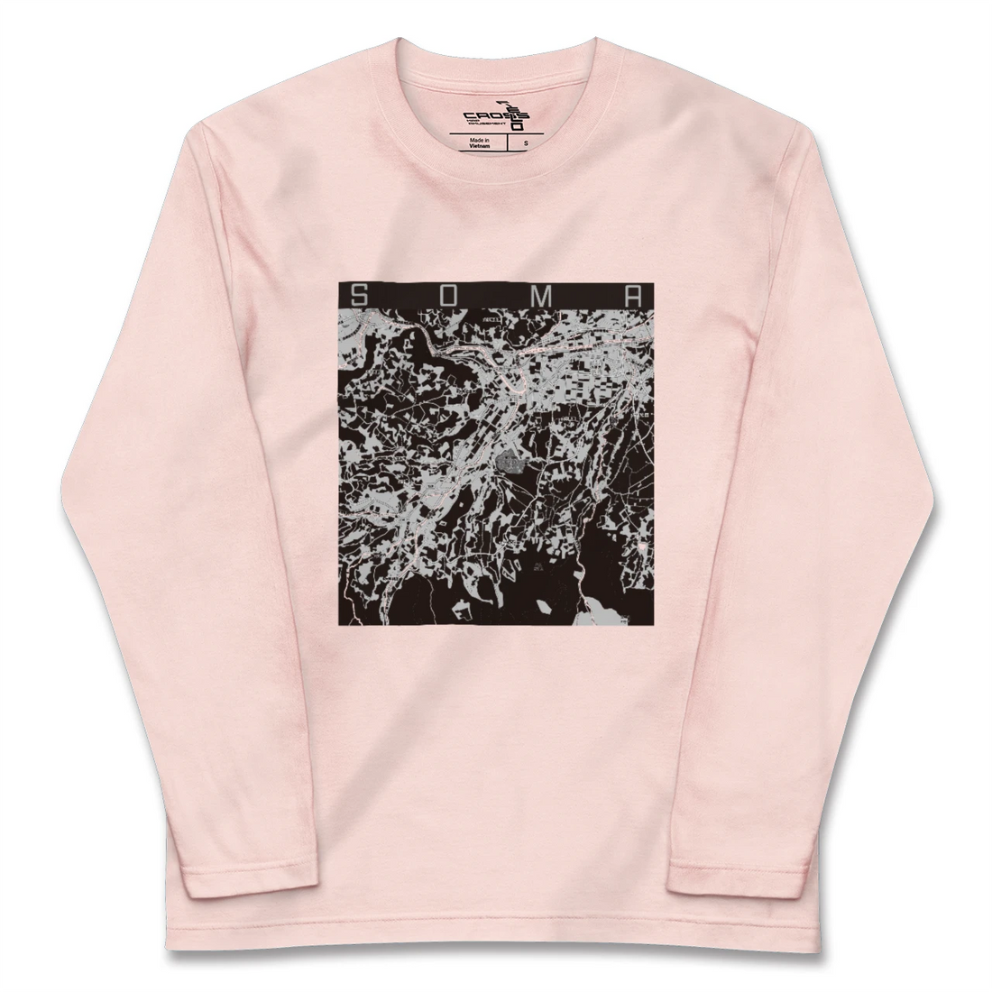 【相馬(青森県)(青森県)】地図柄ロングスリーブTシャツ